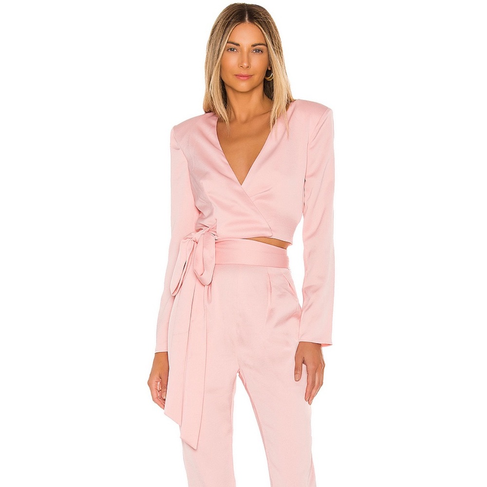 Revolve x NBD - Matching Pink Jacket Pant Suit Set